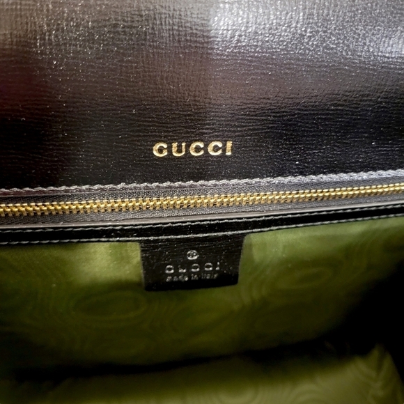 Gucci Black Leather GG Ring Azalea Shoulder Flap Bag Complete Set EUC - Picture 11 of 16